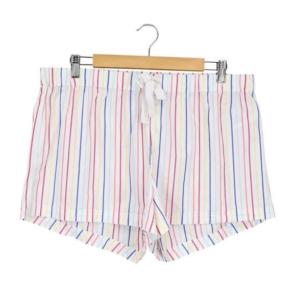 J.Crew Factory Cotton Pajama Short Multicolor Stripe Size Large NWT - Picture 1 of 6
